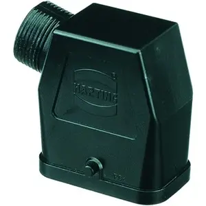 Grommet housing, size Han-Compact, PC, PG16, angled, longitudinal bow locking, IP65, 09120080527 - 1