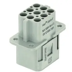 Socket contact insert, Compact, 8 pole, unequipped, crimp connection, with PE contact, 09120083101