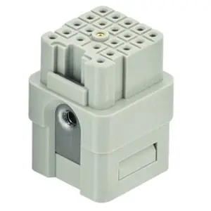 Socket contact insert, 3A, 21 pole, unequipped, crimp connection, 09120213101 - 1