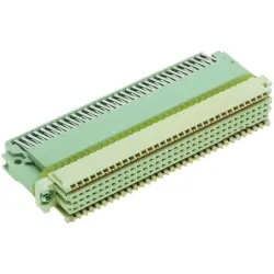 Female connector, 160 pole, z-a-b-c-d, pitch 2.54 mm, solder pin, angled, gold-plated, 02071601101