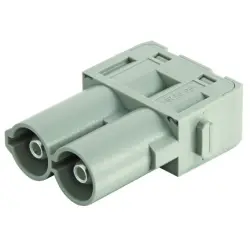 Pin contact insert, 2 pole, equipped, axial screw connection, 09140022647