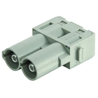 Pin contact insert, 2 pole, equipped, axial screw connection, 09140022647 - 1