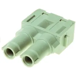 Socket contact insert, 2 pole, equipped, axial screw connection, 09140022742
