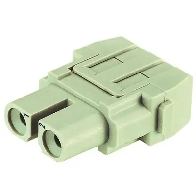 Socket contact insert, 2 pole, unequipped, crimp connection, 09140023102 - 1