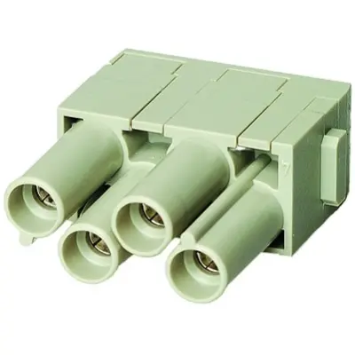 Socket contact insert, 4 pole, unequipped, crimp connection, 09140043141 - 1