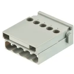 Pin contact insert, 5 pole, equipped, screw connection, 09140052601