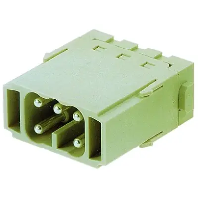 Pin contact insert, 5 pole, equipped, cage clamp terminal, 09140052616 - 1