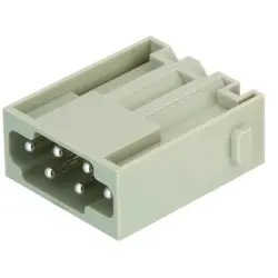 Pin contact insert, 6 pole, equipped, spring connection, 09140062633