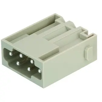 Pin contact insert, 6 pole, equipped, spring connection, 09140062633 - 1