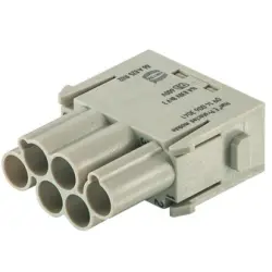 Pin contact insert, 6 pole, unequipped, crimp connection, 09140063041