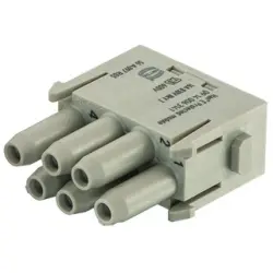 Socket contact insert, 6 pole, unequipped, crimp connection, 09140063141
