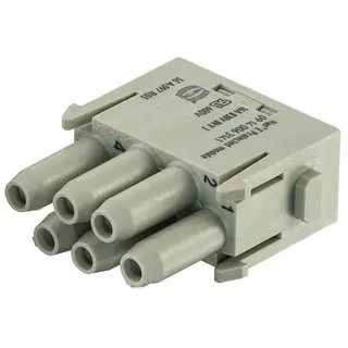 Socket contact insert, 6 pole, unequipped, crimp connection, 09140063141 - 1