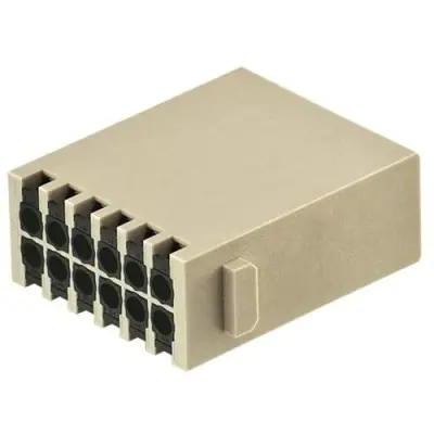 Pin contact insert, DD, 12 pole, equipped, spring connection, 09140122634 - 1