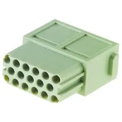 Socket contact insert, 17 pole, unequipped, crimp connection, 09140173101
