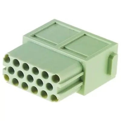 Socket contact insert, 17 pole, unequipped, crimp connection, 09140173101 - 1