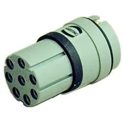 Socket insert, 7 pole, crimp connection, straight for series R 15 (plastic housing), 09150073101