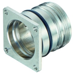 Surface mount housing, rear wall mounting, 4 x M2.5 for circular connector M23, 09151000305