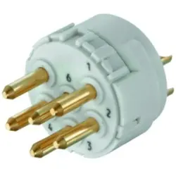 Plug contact insert, 6 pole, solder cup, straight, 09151062602