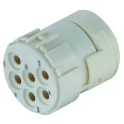Socket insert, 6 pole, crimp connection, straight for circular connector M23, 09151063101