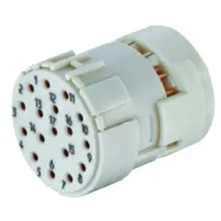 Socket insert, 17 pole, crimp connection, straight for circular connector M23, 09151173101