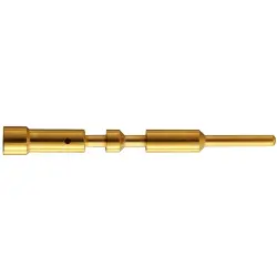 Pin contact, 0.14-1.0 mm², AWG 26-17, crimp connection, gold-plated, 09156006101