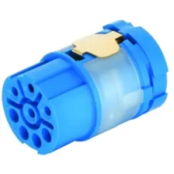 Socket insert, 7 pole + PE, crimp connection, straight for circular connector M23, 09156083101