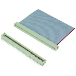 Pin header, 10 pole, pitch 1.27 mm, straight, gray, 09181109422