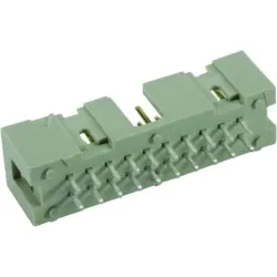 Pin header, 20 pole, pitch 2.54 mm, straight, gray, 09185207324
