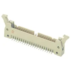 Pin header, 26 pole, pitch 2.54 mm, angled, gray, 09185266903