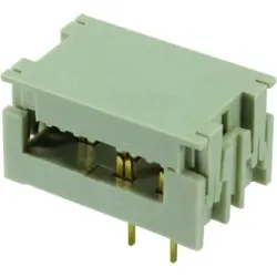 Pin header, 10 pole, pitch 1.27 mm, straight, beige, 09190109643
