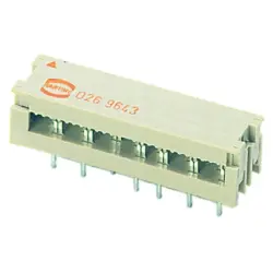 Pin header, 34 pole, pitch 1.27 mm, straight, beige, 09190349643