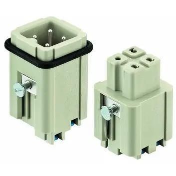 Socket contact insert, 3A, 3 pole, equipped, spring connection, with PE contact, 09200032733 - 1