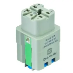 Socket contact insert, 3A, 4 pole, equipped, spring connection, with PE contact, 09200042733