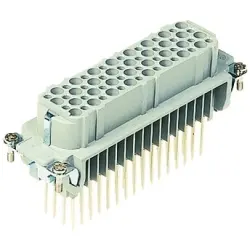 Socket contact insert, 24B, 64 pole, equipped, wire-wrap connection, with PE contact, 09210642701
