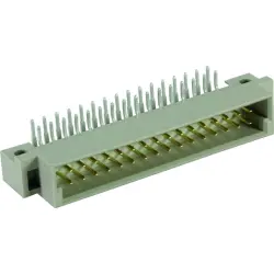 Male connector, type 2B, 32 pole, a-b, pitch 2.54 mm, solder pin, angled, 09221326951