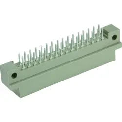 Male connector, type 2B, 32 pole, a-b, pitch 2.54 mm, solder pin, straight, 09221327922