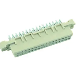 Female connector, type 2B, 32 pole, a-b, pitch 2.54 mm, press-in connection, straight, 09222326850