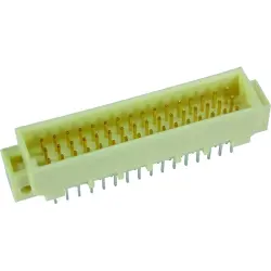 Male connector, type 2C, 48 pole, a-b-c, pitch 2.54 mm, solder pin, straight, gold-plated, 09231486920