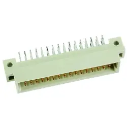 Male connector, type 2C, 48 pole, a-b-c, pitch 2.54 mm, solder pin, straight, gold-plated, 09231487922