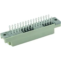 Female connector, type 2C, 32 pole, a-b-c, pitch 2.54 mm, solder pin, straight, gold-plated, 09232326823