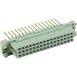 Female connector, type 2C, 48 pole, a-b-c, pitch 2.54 mm, press-in connection, straight, 09232486861