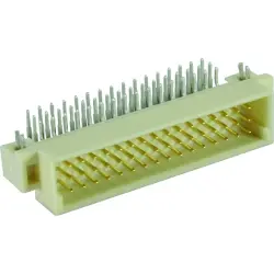 Male connector, type 2C, 48 pole, a-b-c, pitch 2.54 mm, solder pin, angled, 09233482921