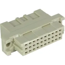 Female connector, type 3C, 30 pole, pitch 2.54 mm, crimp connection, straight, 09250303214