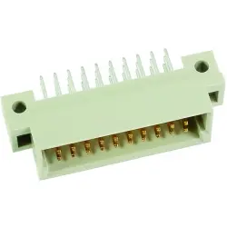 Male connector, type 3C, 30 pole, a-b-c, pitch 2.54 mm, solder pin, straight, gold-plated, 09251306922