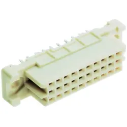 Female connector, type 3C, 30 pole, a-b-c, pitch 2.54 mm, solder pin, straight, 09252306841