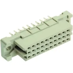 Female connector, type 3C, 30 pole, a-b-c, pitch 2.54 mm, press-in connection, straight, 09252306850