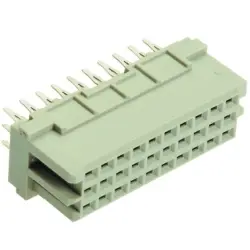 Female connector, type 3C, 30 pole, a-b-c, pitch 2.54 mm, press-in connection, straight, 09252306870