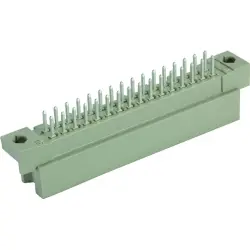 Male connector, type 2Q, 32 pole, a-b, pitch 2.54 mm, solder pin, straight, gold-plated, 09271326902