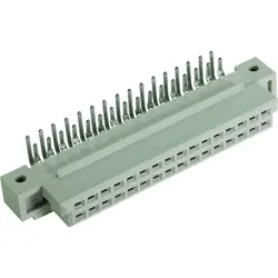 Female connector, type 2Q, 32 pole, a-b, pitch 2.54 mm, solder pin, straight, gold-plated, 09272326801