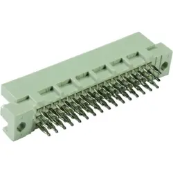 Male connector, type 2R, 32 pole, a-b-c, pitch 2.54 mm, press-in connection, straight, 09281326904